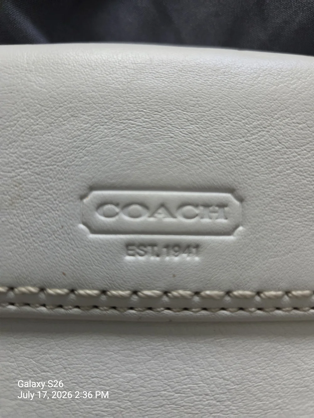 Coach White Leather 